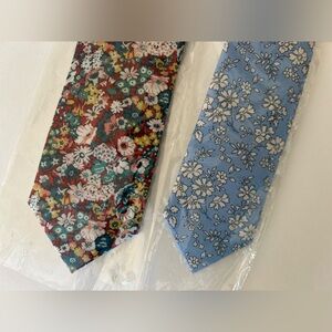 The Tie Bar Floral and Blue Tie Set